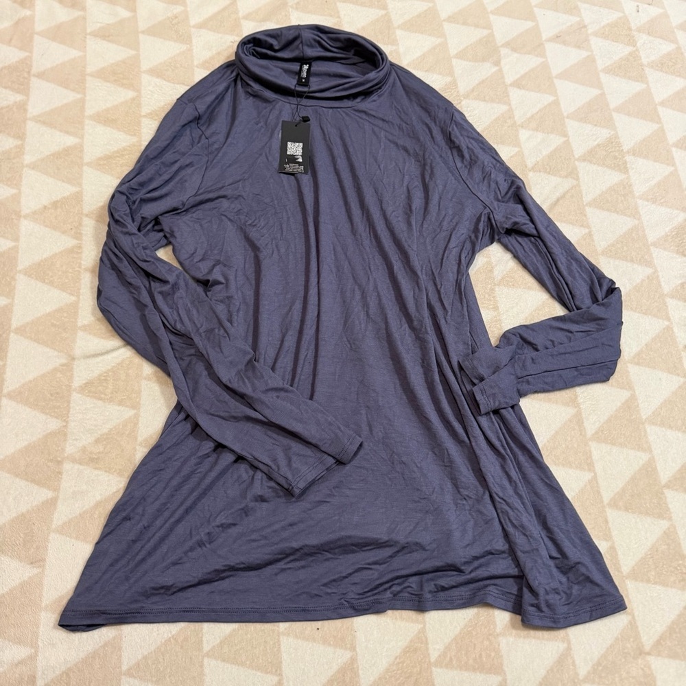 24/7 comfort apparel turtleneck tunic top stretch comfort